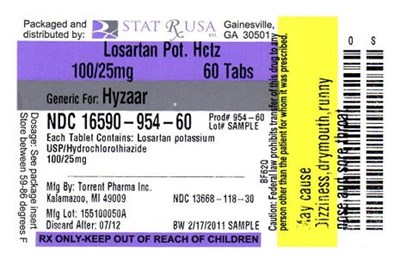 Label Image - LOSARTAN 100 25MG LABEL 954